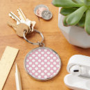 Recherche de pois rose porteclés Motif à points polka