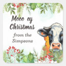 Recherche de vaches laitières autocollants Noël