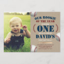 Recherche de baseball 1ans anniversaire invitations Rookie