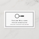 Recherche de loupe cartes visite Noir et blanc