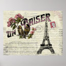 Recherche de amour paris posters Tour eiffel