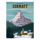 Recherche de rétro ski posters Zermatt