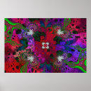 Recherche de fleurs psychédéliques posters Abstrait