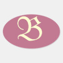 Recherche de monogramme ovales autocollants Monogrammé