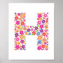 Recherche de lettre h posters Floral