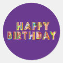 Recherche de multicolore autocollants Anniversaire heureux