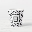 Recherche de motif noir et blanc tasses Unique