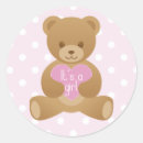 Recherche de ours nounours rose autocollants Coeur