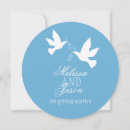 Recherche de colombe mariage invitations Bleu