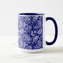 Recherche de bleu de dame tasses Vintage