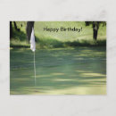 Recherche de anniversaire golf cartes postales Vert