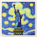 Recherche de statue la liberté de dessous de verres Aquarelle