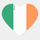 Recherche de coeur irlandais autocollants Drapeaux du monde