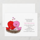Recherche de deux oiseaux invitations Aquarelle