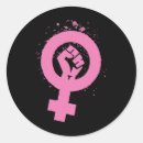 Recherche de symbole féministe autocollants Justice sociale