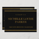 Recherche de black gold graduation invitations Fête de graduation