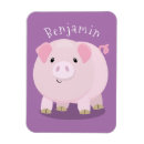 Recherche de porc rose magnets Dessin