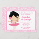 Recherche de ballerine mignonne invitations Fête d'anniversaire