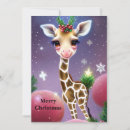Recherche de noël girafe cartes invitations Safari