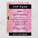 Recherche de vip pass 16ans anniversaire invitations Parti