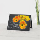 Recherche de jaune et gris anniversaire cartes Floral