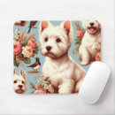 Recherche de westie tapis souris West highland white terrier
