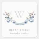 Recherche de monogram blue autocollants Élégant et moderne