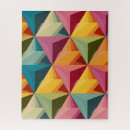 Recherche de motif de triangle puzzles Coloré