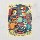 Recherche de chat caricature cartes postales Chats