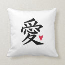 Recherche de kanji coussins Amour