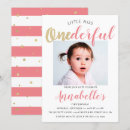 Recherche de little miss onederful invitations Élégant