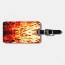 Recherche de flammes bagages étiquettes Brûlure