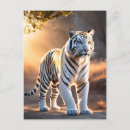 Recherche de tigre blanc cartes postales Photographie