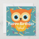Recherche de hibou vintage vœux cartes Mignon