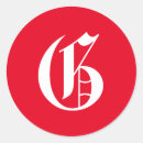 Recherche de blanc arrière plan autocollants Monogramme