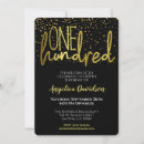 Recherche de centenaire anniversaire invitations Noir