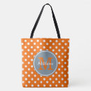 Recherche de point de polka orange Monogrammé
