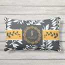 Recherche de or jaune coussins Monogrammé