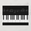 Recherche de clés piano cartes postales Noir