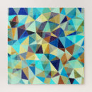 Recherche de motif de triangle puzzles Bleu
