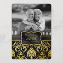 Recherche de damask mariage invitations Noir et or