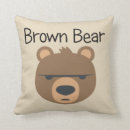 Recherche de ours brun coussins Drôle
