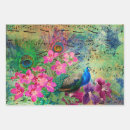 Recherche de paon papier cadeau Bleu