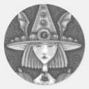 Recherche de visage de sorcière autocollants Gothique