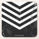 Recherche de marbre noir et blanc dessous de verres Géométrique