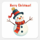 Recherche de dessin de bonhomme de neige autocollants Vacances
