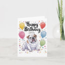 Recherche de bouledogue animaux anniversaire cartes Mignon
