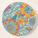 Recherche de coloré motif dessous de verres Fleur