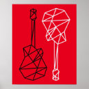 Recherche de guitare électrique rouge posters Cool
