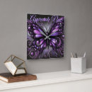 Recherche de papillon violet horloges Noir